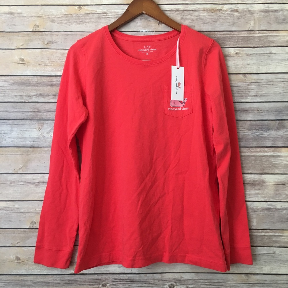 Vineyard Vines pink long sleeve T shirt M
